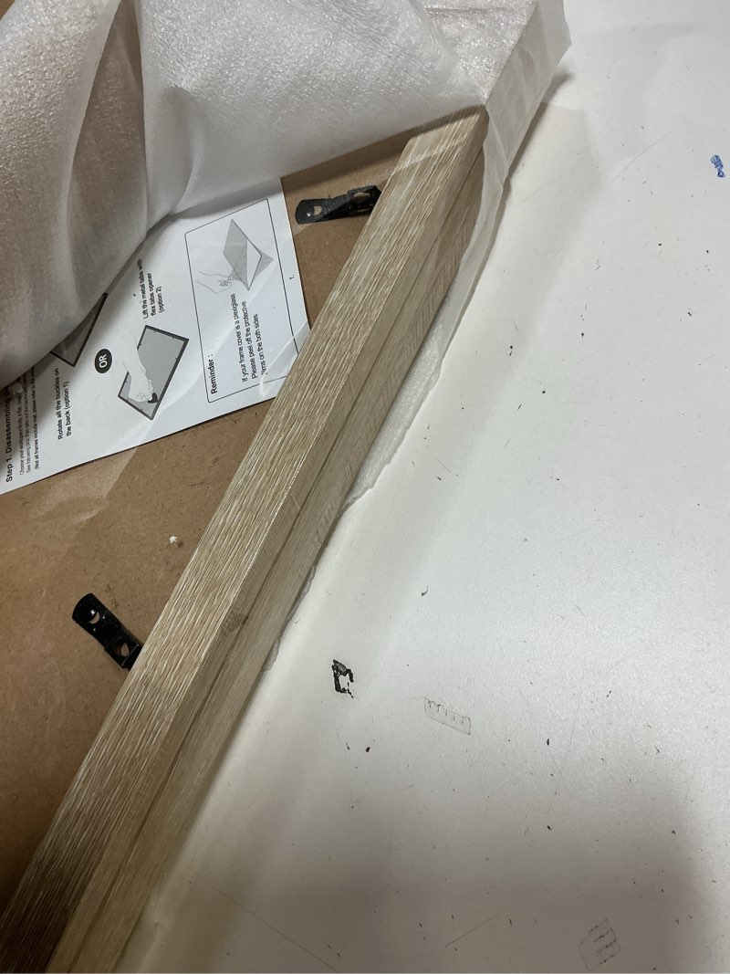 Condition photo showing Good Condition for 16x24 Frame Set of 3, Natural Wood Grain 16x24 Poster Frame for Gallery Wall Mounting (3 Pack,Natural) 16x24 - 3 pack Natural