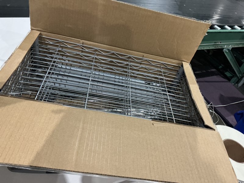 Condition photo showing Good Condition for regiller 5-wire shelving metal storage rack adjustable shelves,standing storage shelf units for laundry bathroom kitchen pantry closet(silver,11.8" d x 16.6" w x 53.5" h)