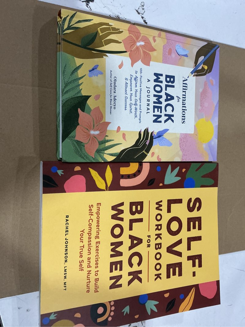Condition photo showing Good Condition for self-love workbook for black women - by  rachel johnson, paperback. affirmations for black woman, a journal, 100+ positive messages, hardback