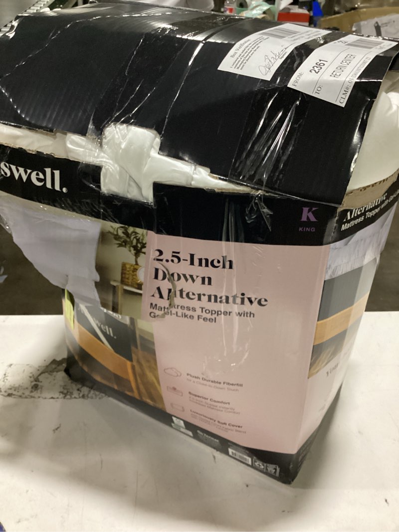 Condition photo showing Good Condition for allswell down alternative mattress topper king