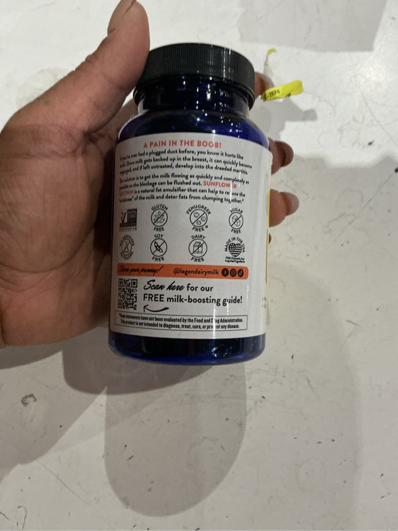 Condition photo showing Good Condition for legendairy milk sunflower lecithin - 60ct: dietary supplements, sugar-free, gluten-free, 1200mg softgel
