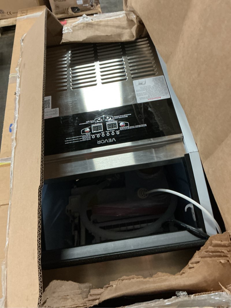 Condition photo showing As Is for vevor commercial ice maker machine, 150 lbs/24h with 30 lbs storage capacity, built-in/freestanding/under counter, stainless steel ice maker with led display & self-cleaning, for home bar restaurant 19.49 x 15.94 x 28.35 in