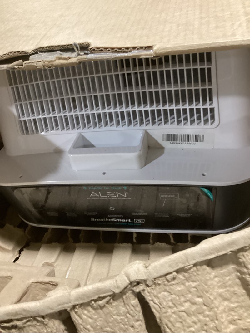 Condition photo showing Good Condition for alen air purifier breathesmart 75i hepa with fresh filter + carbon for large rooms up to 2800 sq. ft - for living room & kitchen - captures allergens, dust, & mold + household odors & smoke - white