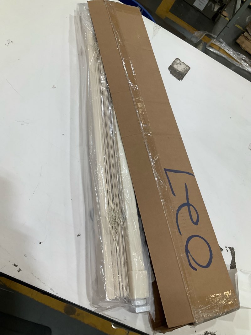 Condition photo showing Good Condition for lazblinds no tools no drill 1" vinyl mini blinds, cordless blinds for windows, light filtering horizontal window blinds & shades, 26" w x 48" h, cream cordless-cream 26" w × 48" h