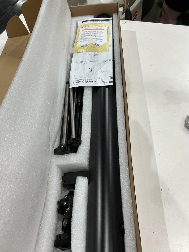 Condition photo showing Good Condition for 304 stainless steel patio umbrella holder, heavy-duty umbrella deck mount, for outdoor umbrella holder for deck railing,post deck umbrella mount (post, black)