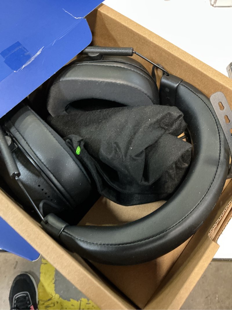 Condition photo showing As Is for razer blackshark v2 x playstation gaming headset: 50mm drivers - cardioid mic - lightweight - comfortable, noise isolating earcups - for ps5, xbox series x, pc, switch via 3.5 mm audio jack - black black 3.5 mm playstation