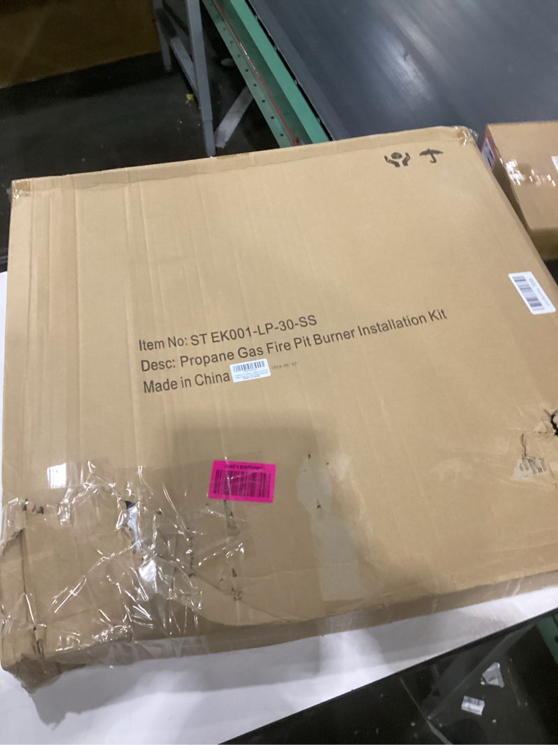 Condition photo showing As Is for Stanbroil LP Propane Gas Fire Pit Stainless Steel Burner Ring Installation Kit, 30-inch