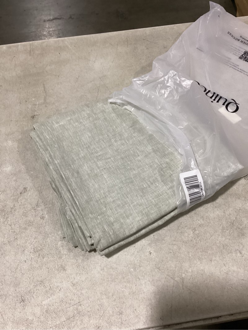 Condition photo showing Good Condition for european linen curtain, 48x96, sage