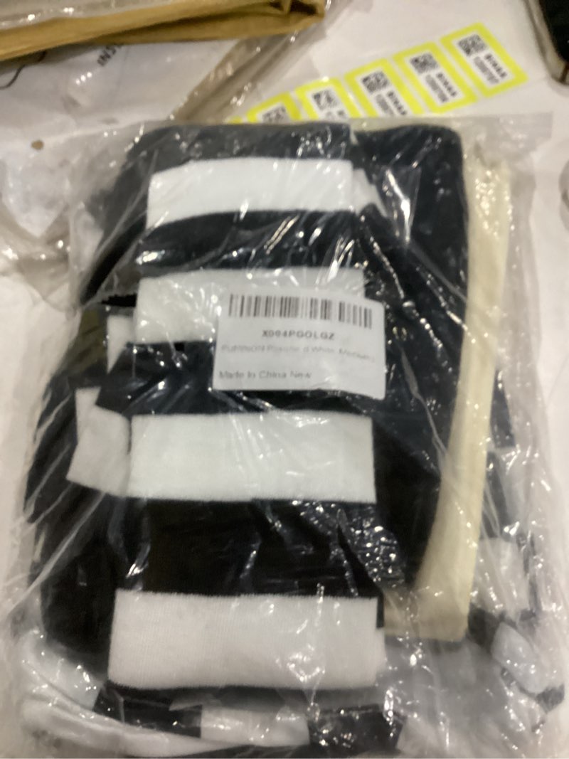 Condition photo showing New/Like New for Prisoner Costume Women Jail Costume Adult Prison Outfit Striped Convict Inmate Uniform for Halloween Black and White Medium