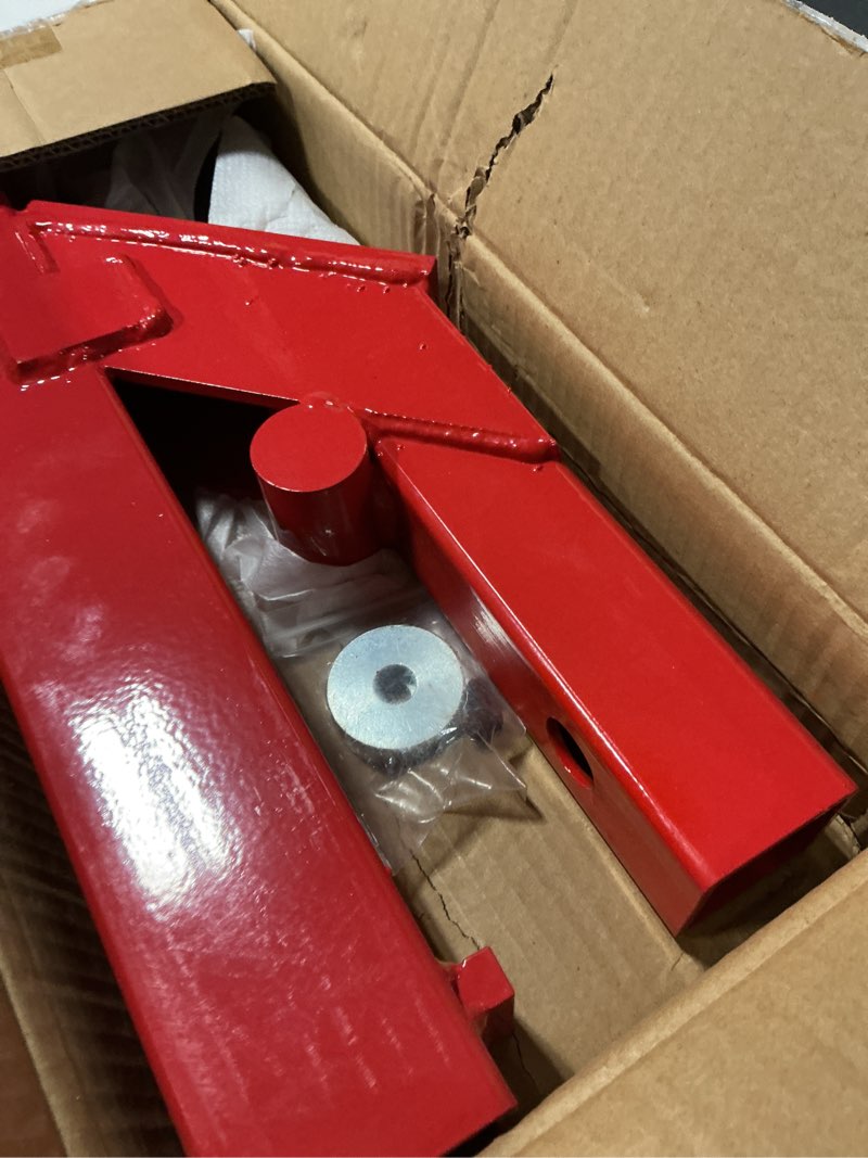 Condition photo showing New/Like New for ecotric clamp on trailer hitch 2" ball mount receiver adapter bucket trailer hitch competible with deere bobcat tractor bucket forklift