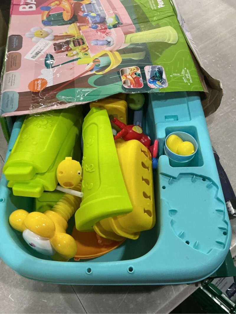Condition photo showing Good Condition for ploomi upgraded toddler sand water table toy with electric water pump, kids sand water with faucet/play food accessories/fishing toy, kitchen play sink toys for girl boy age 3+ (light-blue)
