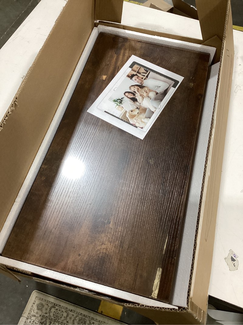 Condition photo showing New/Like New for Heimlove Bathroom 12'' Deep Floating Shelves for Wall - Shelf Over Toilet Wall Mounted Farmhouse 24 inches,Wood Floating Shelves Decor & Storage Set of 1,Rustic Brown 23.6"W x 11.6"D x 2"H, 1 Pack Rustic Brown