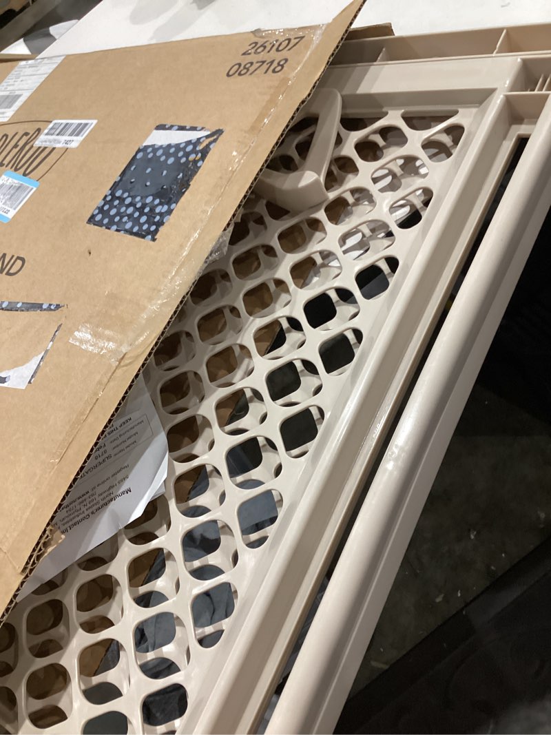 Condition photo showing Good Condition for toddleroo by north states - supergate ergo baby gate: plastic baby gate for stairs & doorways - adjustable indoor safety gate - made in usa - 26 to 42 inches wide - 26 inches tall - sand