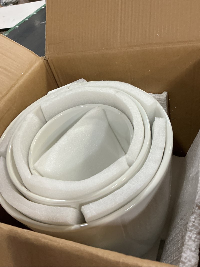 Condition photo showing Good Condition for vancasso ceramic planters, plant pots for indoor plants, 6.25+8.25+10.25 inch ceramic pots for plants, flower pots with drainage holes, planters pot for indoor house plant, set of 3, white white 6.25 + 8.25 + 10.25 inch