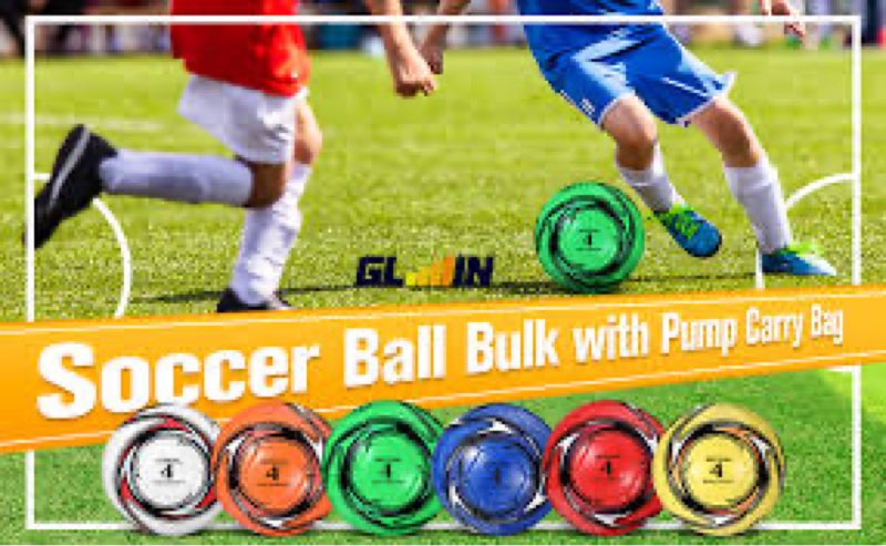 Glimin 24 Pcs Soccer Ball Bulk with Pump and Carry Bag Soccer Training Ball Practice for Sport Indoo