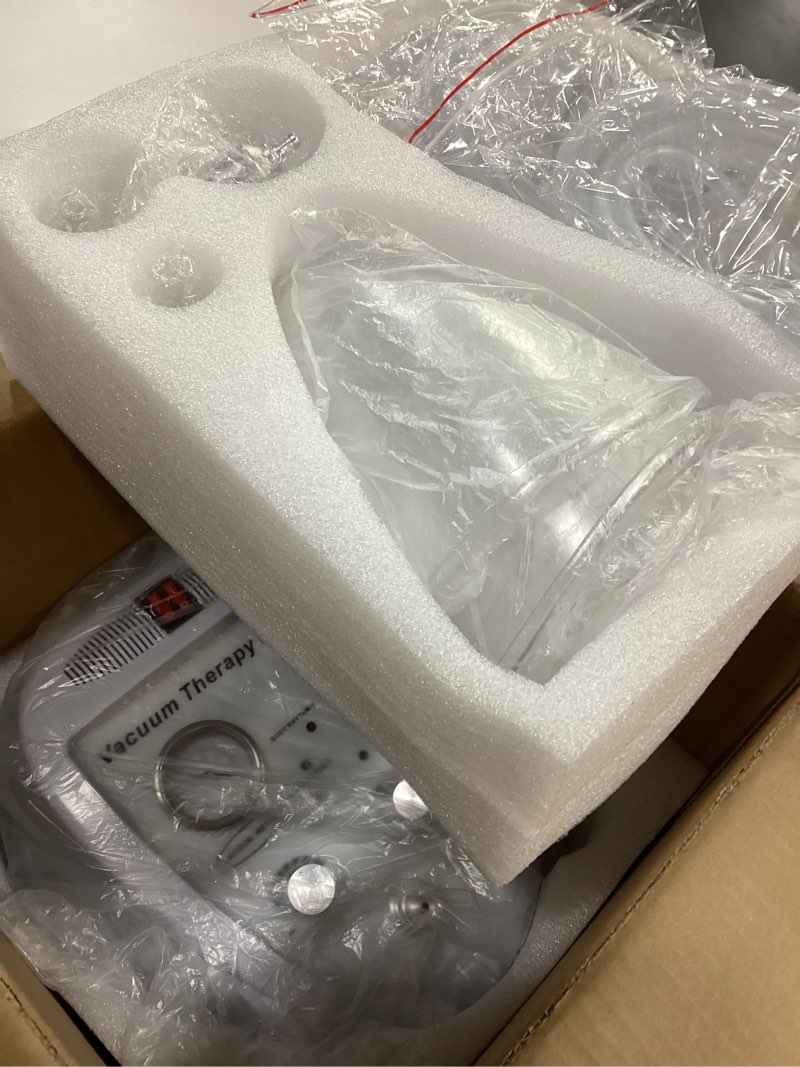 Condition photo showing Good Condition for Vacuum Therapy Cupping Machine with 30 Cups and 3 Metal Gua Sha Handles for Salon SPA, Body, Back, Face Massage Care