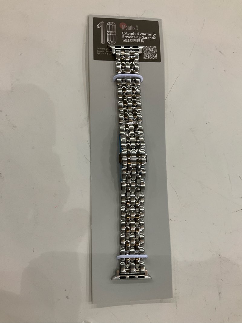 Condition photo showing New/Like New for TOYOUTHS Designer Vintage Dressy Bracelet for Apple Watch Band Women 42/40/41/38/44/45/46/49mm, Stainless Steel Elegant Luxury Metal Strap for iWatch Series 11 10 9 8 7 6 5 4 SE/Ultra 3 2 1 Silver-Brushed&Shiny 38/40/41/42mm(Series 11/10)