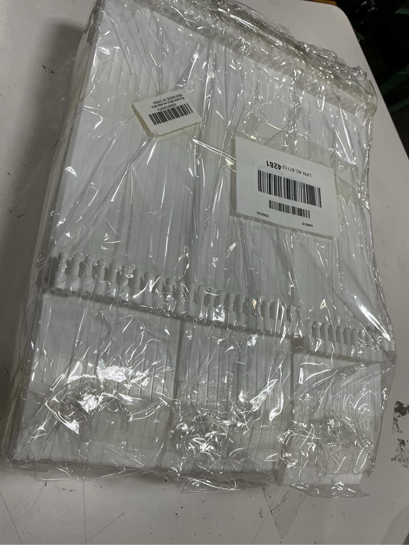 Condition photo showing New/Like New for Extra Height 16” Christmas Tree Fence, 36pcs Christmas Tree Gate, White Christmas Fence Decorations for Cat, Small Dog, Suit for Christmas, Birthday, Wedding Decoration