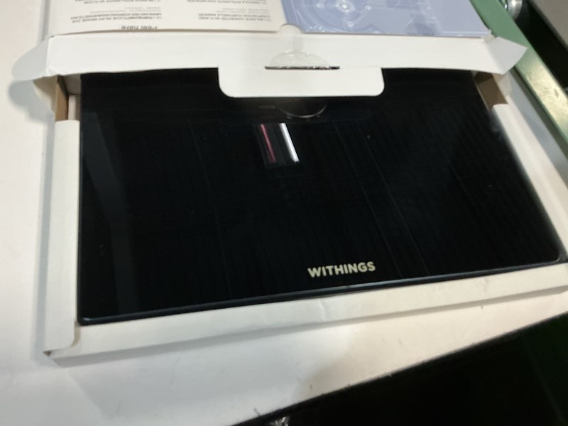 Condition photo showing As Is for WITHINGS Body Smart - Accurate Scale for Body Weight and Fat Percentage, Body Composition Wi-Fi and Bluetooth Weight Scale, Baby Weight Scale, Smart Scale Apple Health Compatible, Bathroom Scale