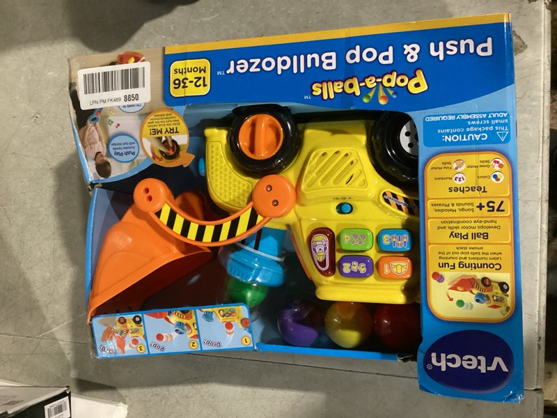 Condition photo showing Good Condition for vtech pop-a-balls push and pop bulldozer, yellow yellow bulldozer