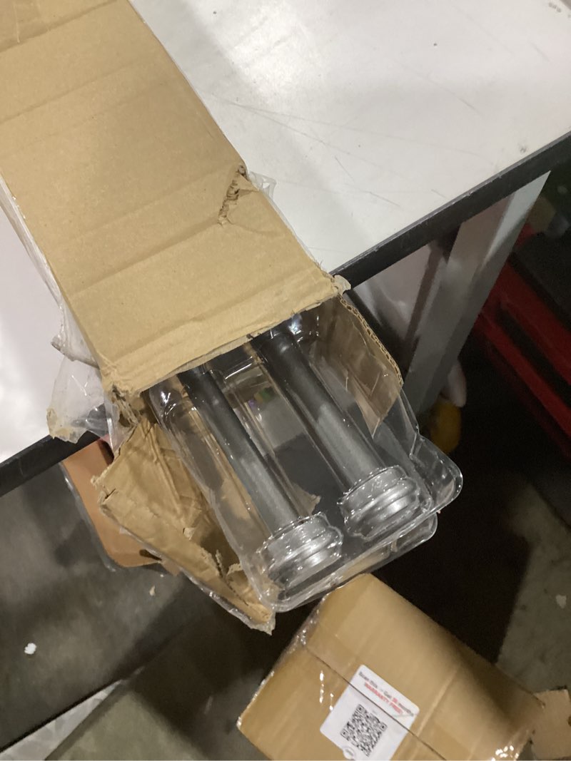 Condition photo showing New/Like New for EXCLUSIVE HOME Topper Double Curtain Rod and Finial Set, Gunmetal, 36"-72" Gunmetal 36"-72"