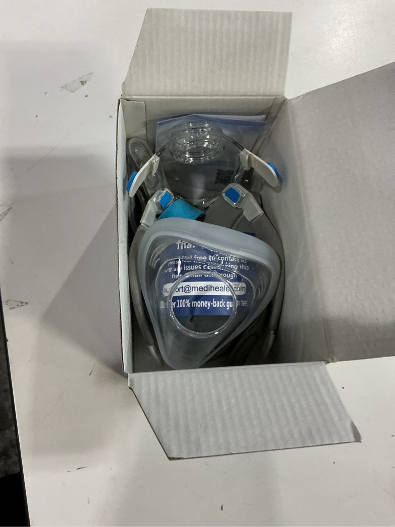 Condition photo showing Good Condition for tms comfort series cpap mask, full face cpap masks with headgear, cpap supplies suitable for most models of machines, comfort series cpap mask, includes elbow and cushion,small