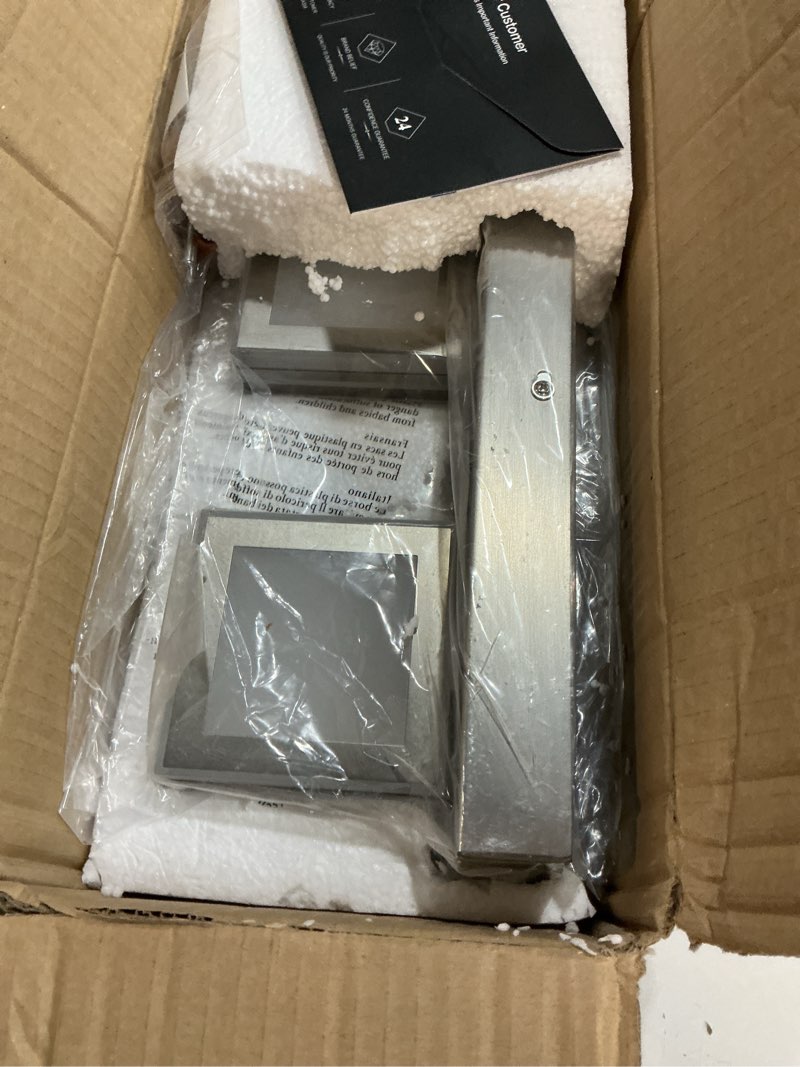 Condition photo showing Good Condition for solfart led bathroom lighting fixtures - 5 lights modern brushed nickel acrylic vanity lights for mirror 32inch 24w 5cct brushed nickel- 5cct&dimmable 5 lights?32 inch?