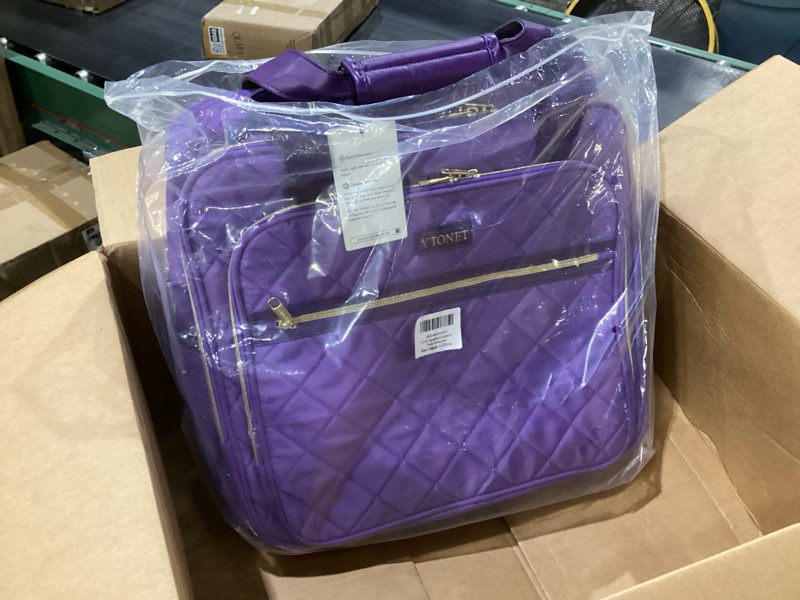Condition photo showing New/Like New for ytonet rolling briefcase for women, 17.3 inch large rolling laptop bag with wheels, water resistant stylish overnight computer bag for work travel college business wife mom teacher, purple large purple