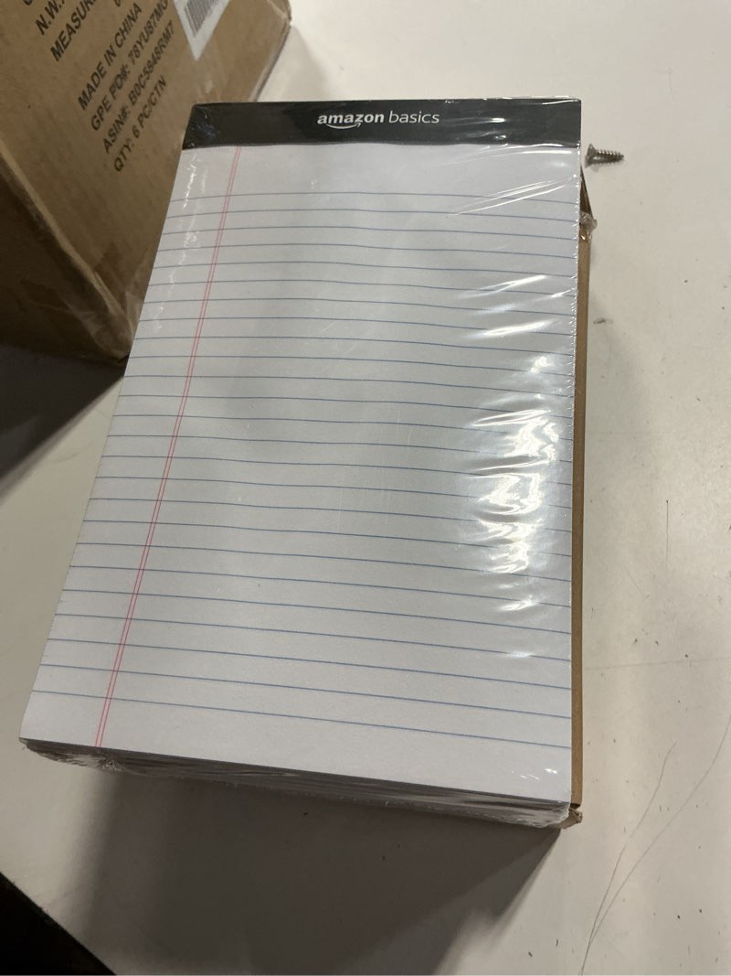 Condition photo showing Good Condition for 12packs legal pads 8.5 x 11 inch, 50sheets/pack, college ruled & perforated white writing pads, pads of paper 8.5 x 11, lined note pads with sturdy backing for office, business & school supplies white 12 pads-50 sheets/pads