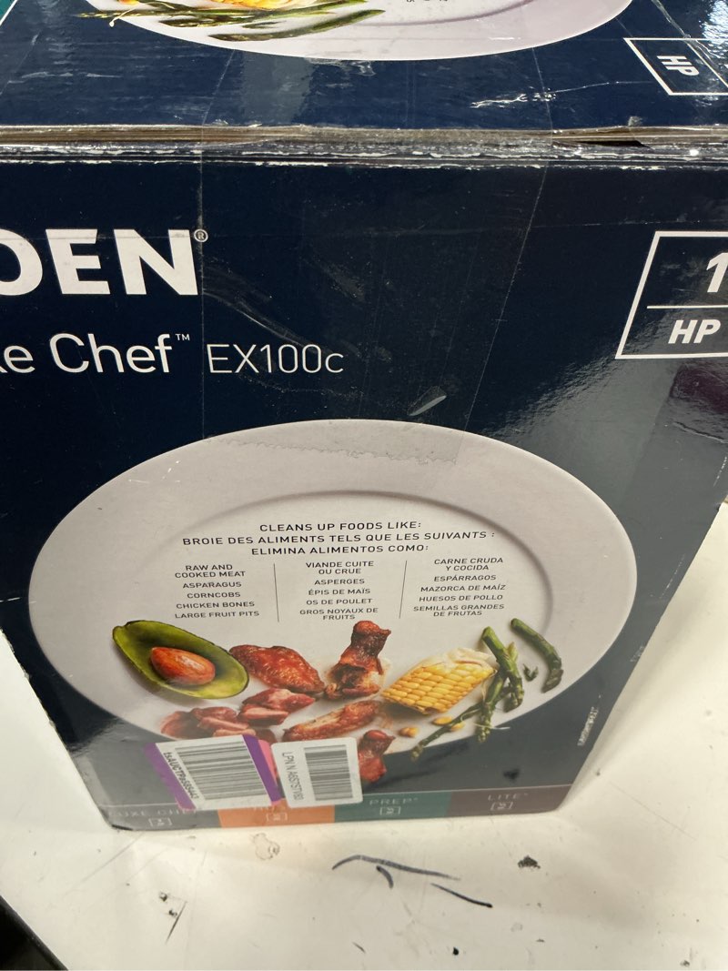 Condition photo showing Good Condition for moen chef series 1 hp continuous feed garbage disposal, power cord included, ex100c 1 hp premium