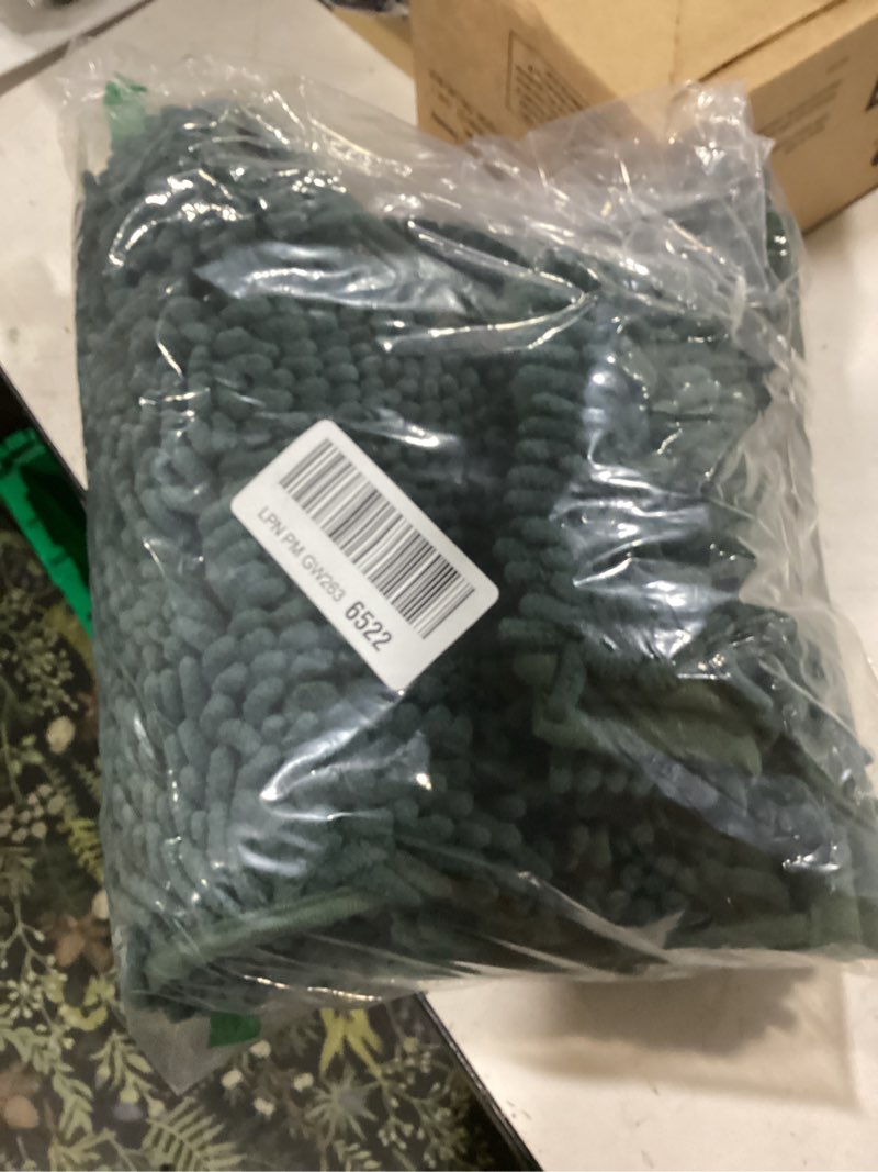 Condition photo showing New/Like New for smiry luxury chenille toilet rugs u-shaped 20x20, soft absorbent non-slip contour bathroom rugs for toilet, machine washable contoured bath mats, green 20" x 20" contour rug green
