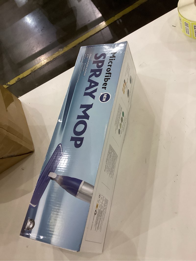 Condition photo showing New/Like New for Microfiber Spray Mop for Floors Cleaning: Wet Dry Hardwood Floor Mops with 3 Washable Reusable Pads for Swiffer Powermop - Flat Mop with Sprayer for Tile Wood Laminate Vinyl Marble Dark Blue