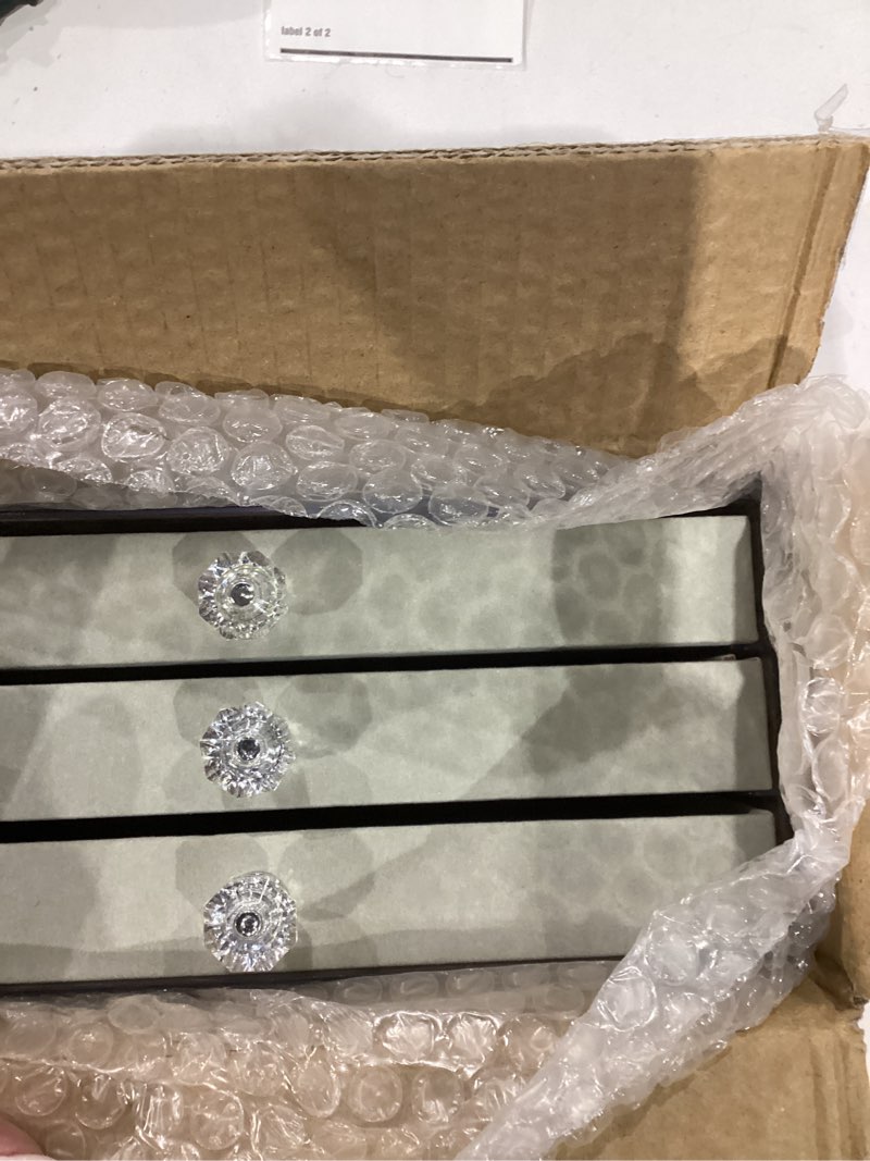 Condition photo showing Good Condition for Acrylic Jewelry Organizer with 3 Drawers – Clear Anti-Oxidation Storage Box with Velvet Lining, Large Capacity Desktop Display Case for Rings, Earrings & Accessories, 9" x 5" x 4"