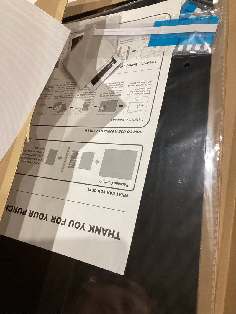 Condition photo showing Good Condition for [2 Pack] 20 Inch Computer Privacy Screen for 16:9 Aspect Ratio Widescreen Monitor, Eye Protection Anti Glare Blue Light Filter Shield, Removable Anti-Scratch Anti Spy Protector ?2Pack?20 Inch (Diagonal) - 16:9 Aspect Ratio
