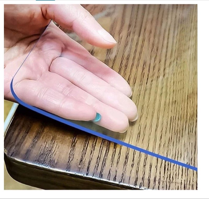 LovePads 1.5mm Thick 30 x 60 Inch Clear Table Cover Protector, Clear Table Protector, Plastic Table 