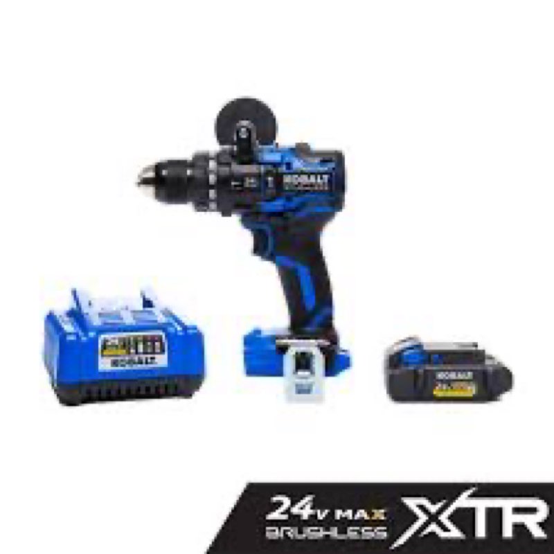 Kobalt XTR 24-volt Max 1/2in Keyless Brushless Cordless Drill Set KXDD 1424A-03