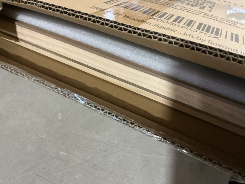 Condition photo showing Good Condition for 1000 Piece Rotating Puzzle Board with Drawers and Cover - 4 Drawers, Wooden Jigsaw Puzzle Table | 30” X 22”| Jigsaw Puzzle Board - Portable Puzzle Tables for Adults and Kids by Beyond Innoventions