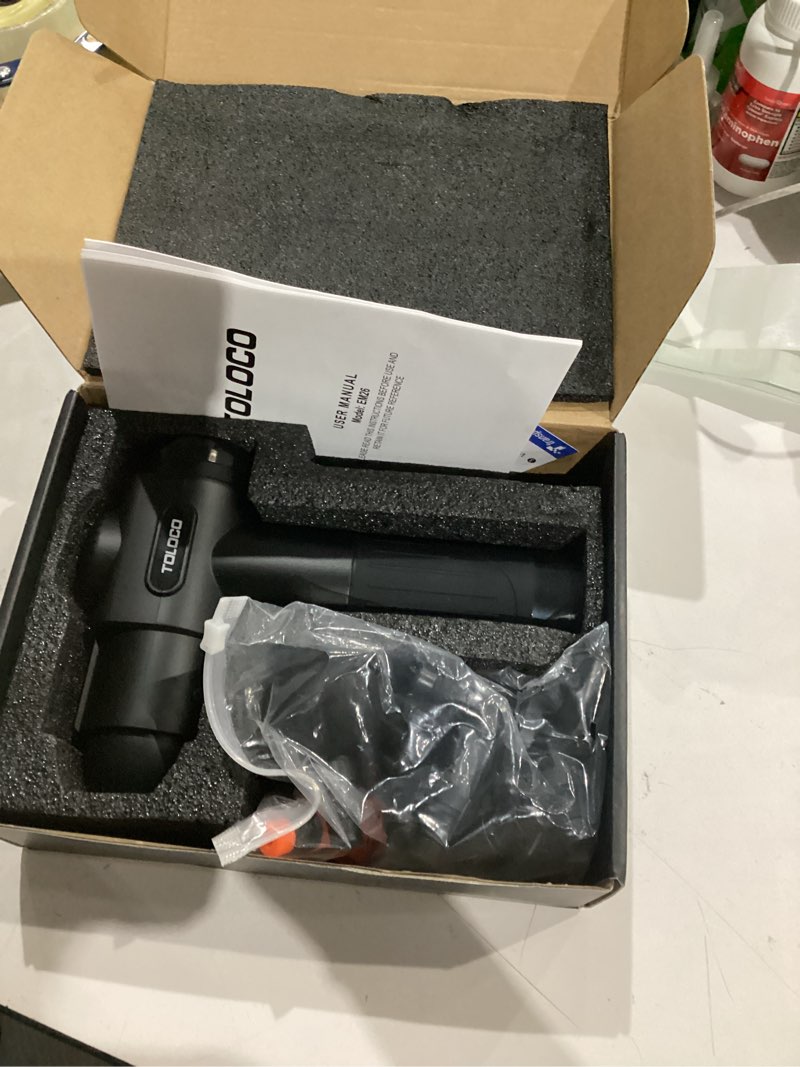 Condition photo showing Good Condition for TOLOCO Massage Gun, Deep Tissue Back Massage for Athletes for Pain Relief, Percussion Massager with 10 Massages Heads & Silent Brushless Motor, Valentines Day Gifts for Him Her, Black