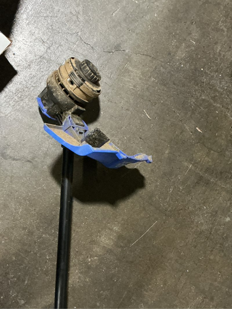 Condition photo showing As Is for kobalt gen4 40-volt 15-in straight shaft battery string trimmer