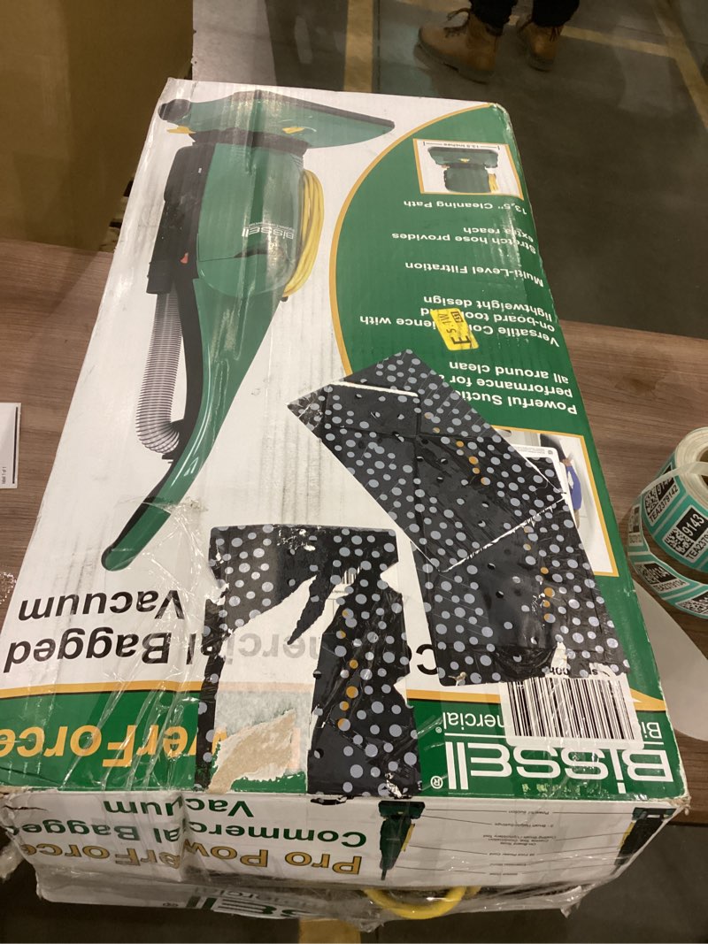 Condition photo showing As Is for BiSSEll BigGreen Commercial PowerForce Bagged Lightweight, Upright, Industrial, Vacuum Cleaner, BGU1451T