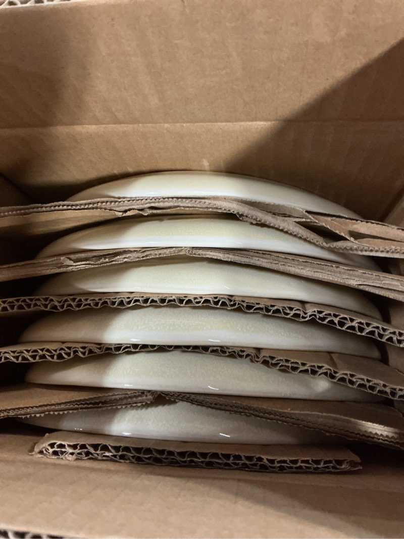 Condition photo showing Good Condition for amorarc ceramic dinnerware sets,handmade reactive glaze stoneware plates and bowls sets,highly scratch resistant | dishwasher & microwave safe dishes set,service for 6 (18pc) ice cream service for 6