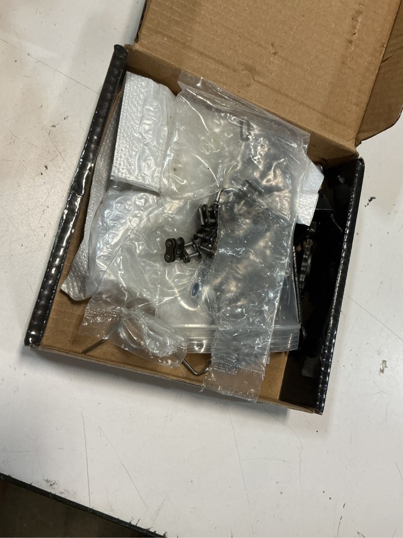 Condition photo showing As Is for 25h chain 132 link 13 tooth sprocket compatible with razor mx650 mx500 rsf650 sx500 mcgrath electric dirt bike my1020 motor mini pit bike rocket scooter motocross parts with chain tensioner silver
