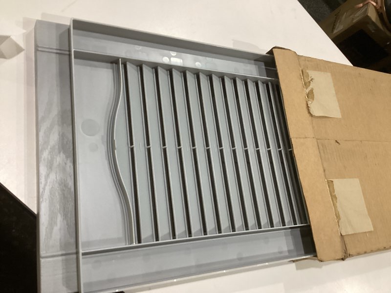 Condition photo showing Good Condition for ekena millwork lifetime vinyl ll1s14x05200pg standard cathedral top center mullion, open louver vinyl shutters, w/installation shutter-lok's & matching screws (per pair), 14 1/2"w x 52"h, paintable