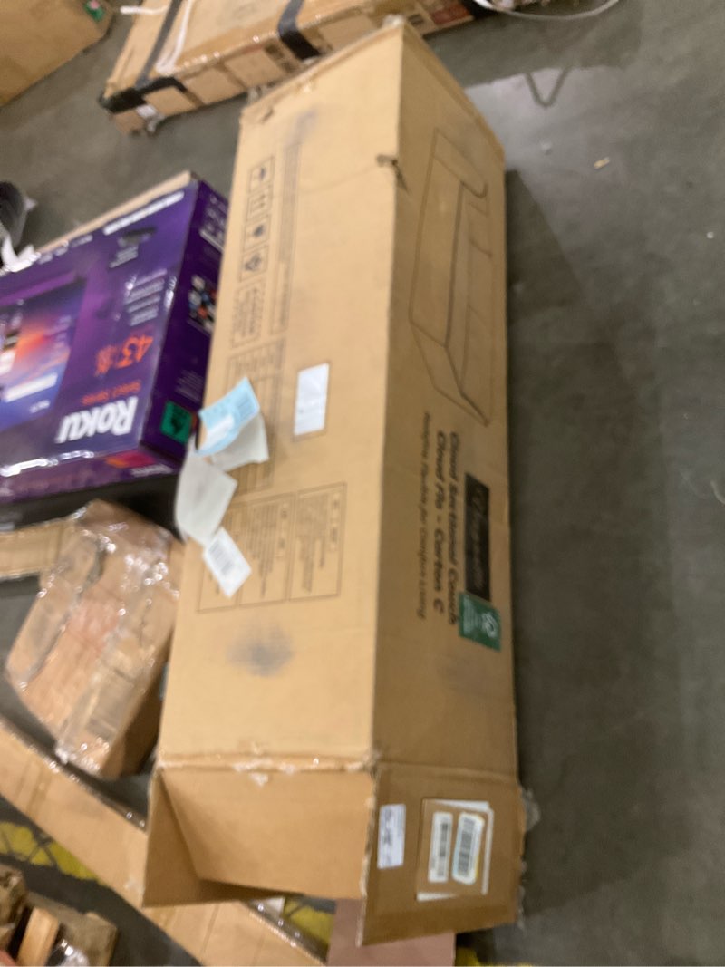 Condition photo showing Good Condition for Vesgantti 106" Cloud Sectional Couch with Chaise, Deep Seat Modular Sectional Sofa Chenille Memory Foam Sofa Boneless Couches for Living Room Bedroom, No Assembly Required (Beige, Right-Facing Chaise)