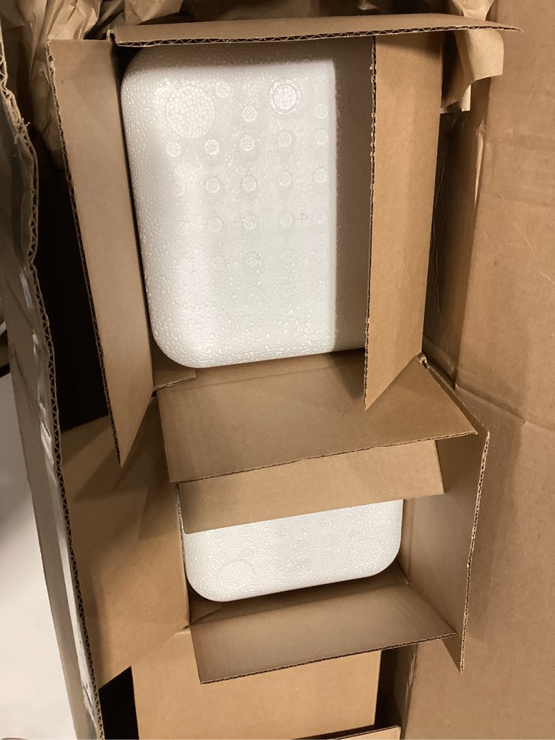 Condition photo showing As Is for robin ii eps foam cooler (outside dimensions: 9” x 8” x 7.5”) with shipping box - 3 pack, protective, thermal, insulated, biodegradable, recyclable, shipping/storage pack of 3 (9x8x7.5)