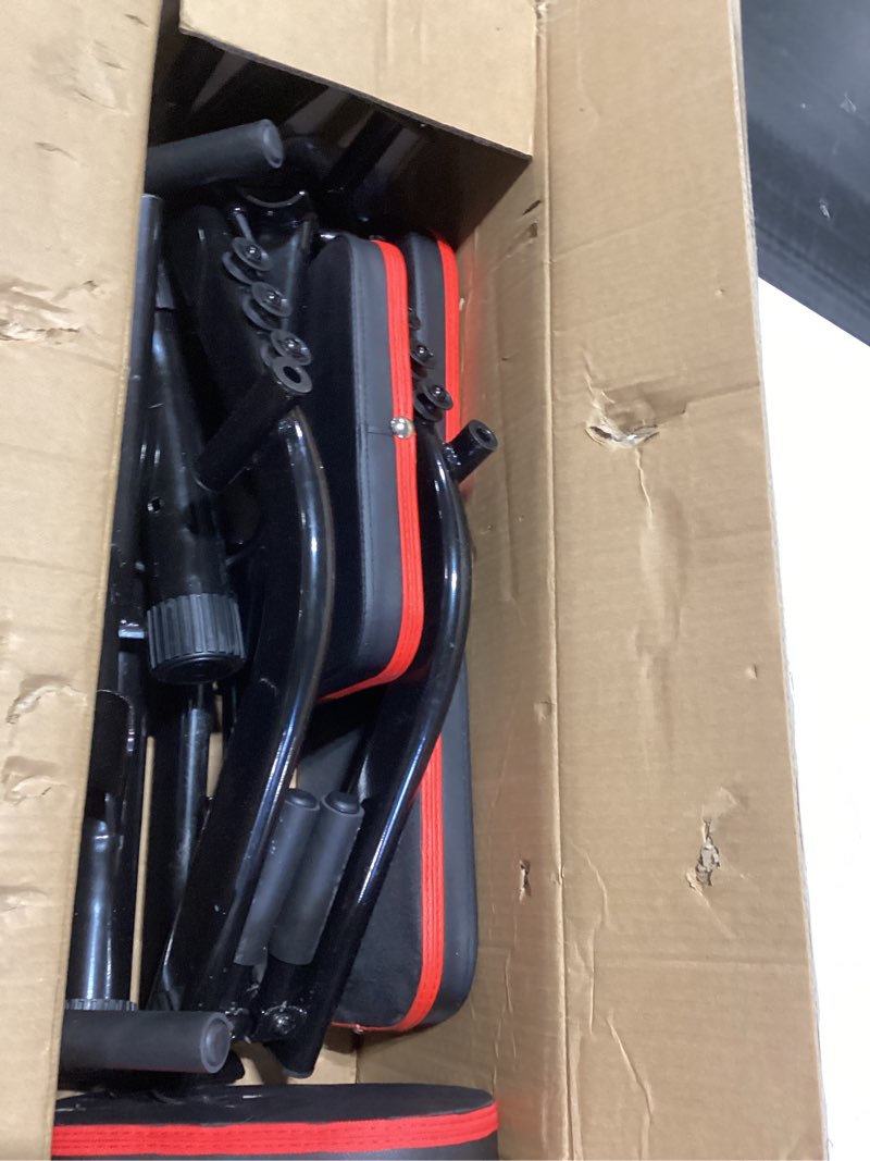 Condition photo showing As Is for ERGOLIFE 6 Resistances Hip Abduction Machine for Home Office Inner Thigh Exercise Equipment Glute Training Machine for Sedentary/Postpartum Recovery only Red Abductor Machine