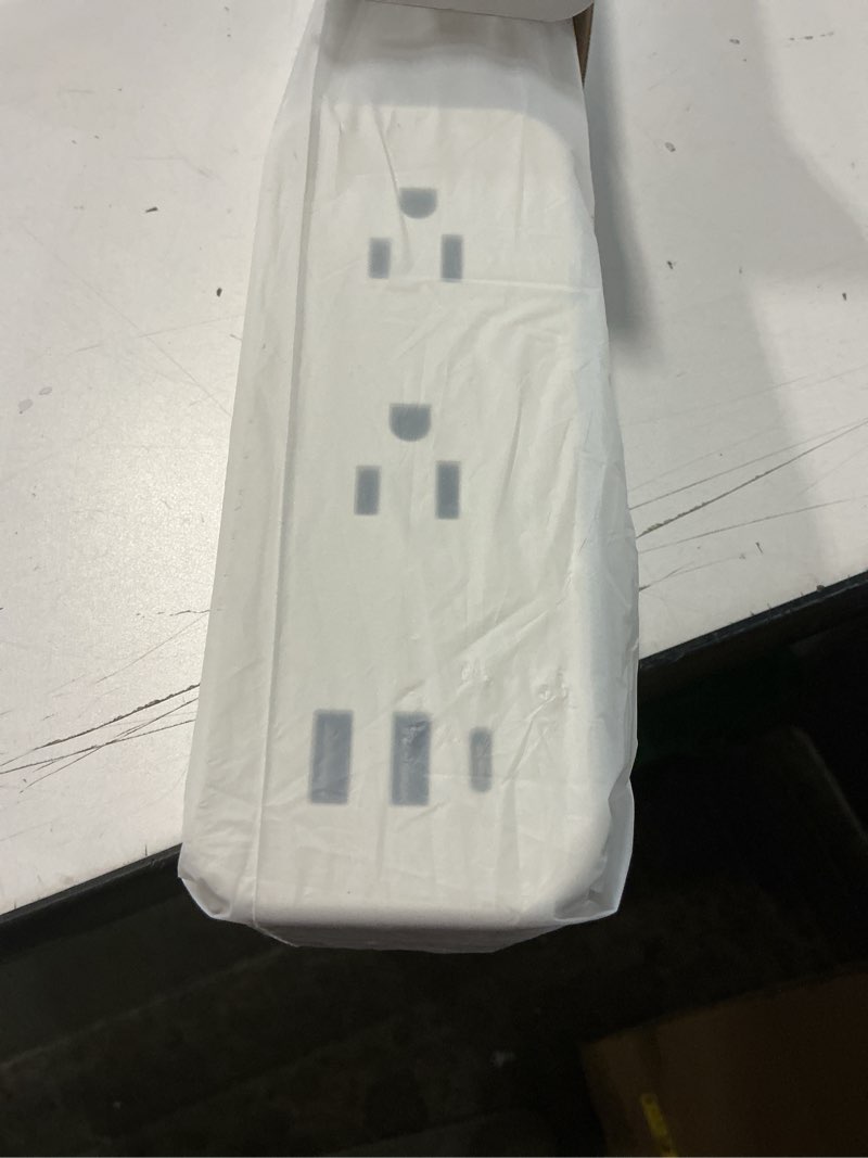 Condition photo showing Good Condition for Electrical Outlet Extender Stick - Features USB-A, USB-C and 2 AC Outlets, Extends 22"-34", Rotates 180° Access Hard-to-Reach Outlets, Wall Plug Power Socket Expander Nightstands, Sofa, Desks and More Light White