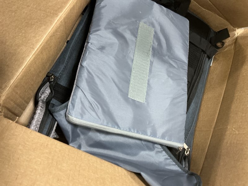 Condition photo showing As Is for Petskd Top-Expandable Pet Carrier 17x12x8.5 Inches JetBlue Allegiant Spirit Airline Approved, Soft-Sided Carrier for Small Cats and Dogs with Locking Safety Zippers and Anti-Scratch Mesh(Blue) 17.0"L x 12.0"W x 8.5"H Blue