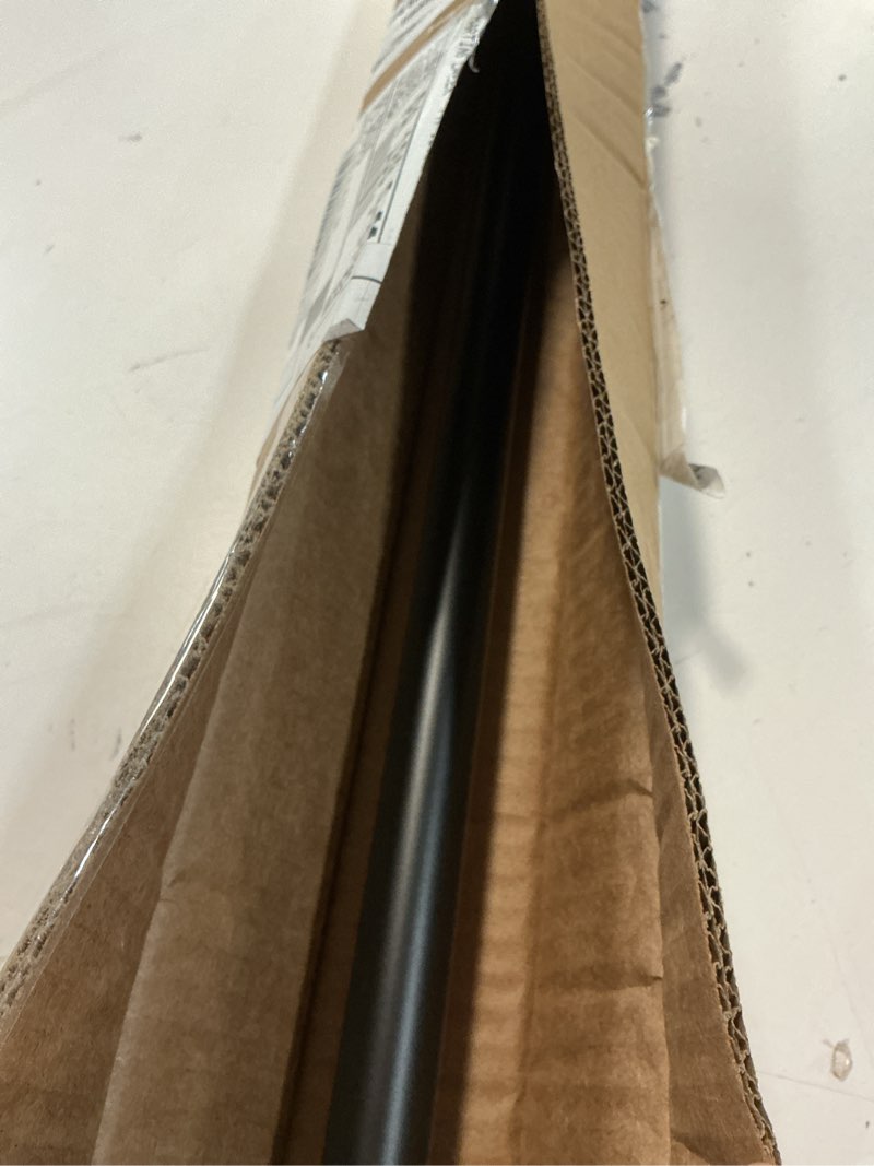 Condition photo showing Good Condition for amazon basics adjustable sturdy spring tension curtain rod, no drilling/no holes, 54-90", black, classic finial black 54-90" indoor