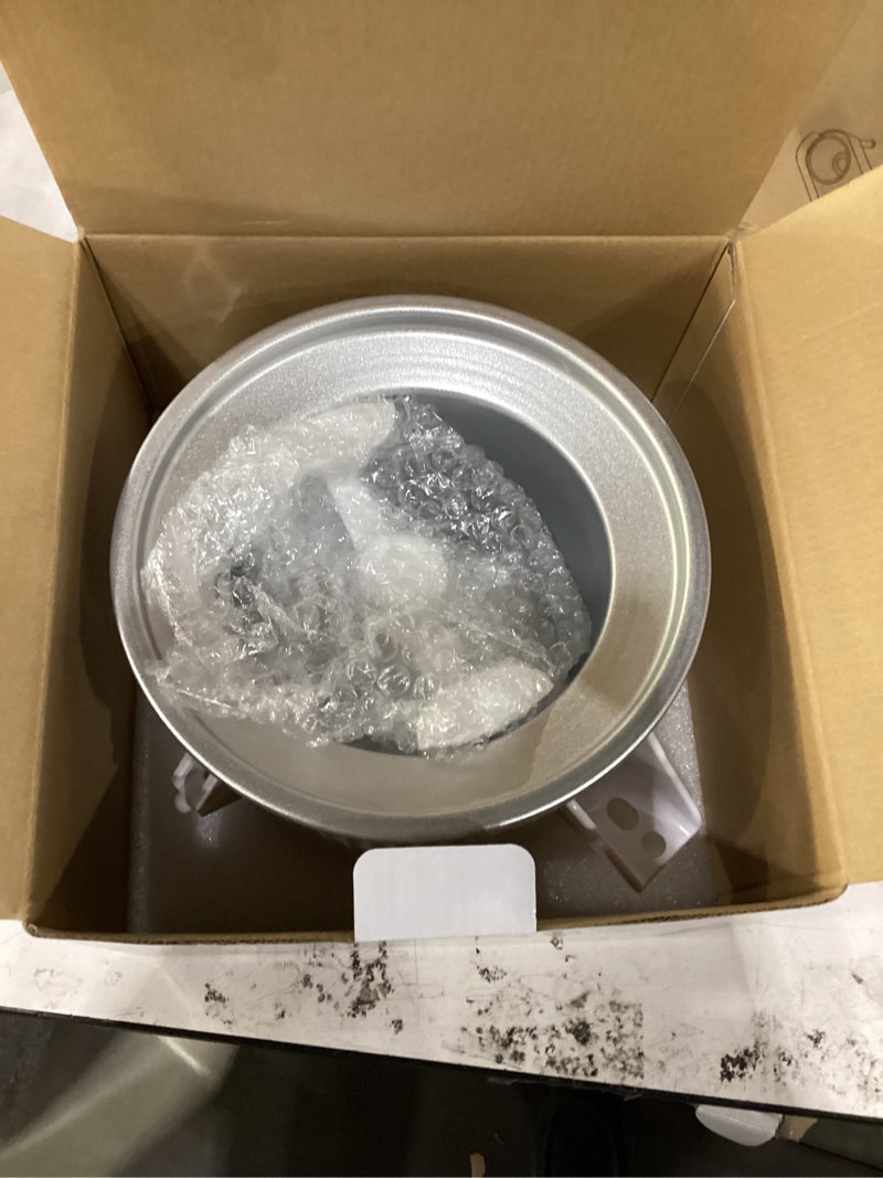 Condition photo showing As Is for ice cream maker attachment for kitchenaid, fits kitchenaid 4.5/5qt & 6qt mixers, frozen ice cream & sorbet gelato maker, 2 quart, white